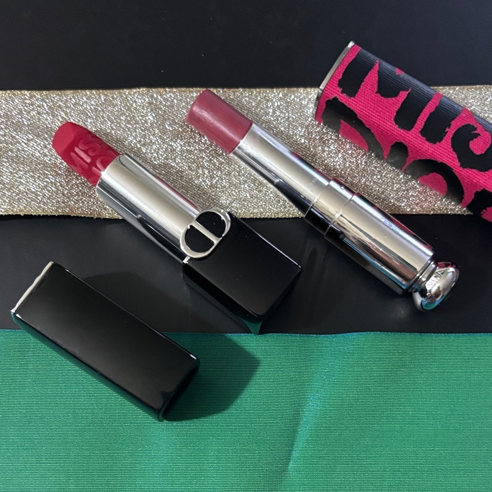 Dior Lipstick Duo - Classic Red and Soft Pink
